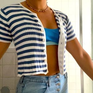 Vintage Striped Cardigan